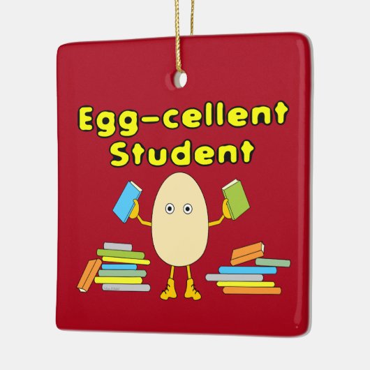 Eggcellent-student Keramisch Ornament (Links)