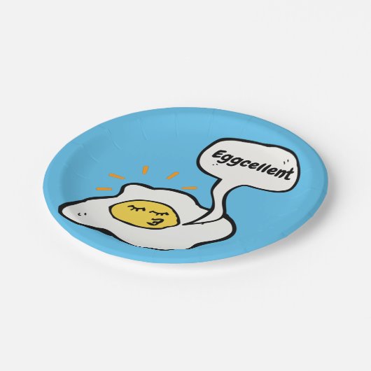 Eggcellent Sunny Side Up Papieren Bordje (Gekanteld)