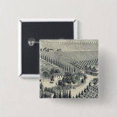 Eggers Vineyard, Fresno Vierkante Button 5,1 Cm (Voorkant /achterkant)