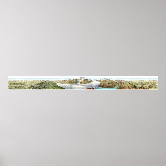 EGGISHORN Swiss Alps Panorama 360° Poster (Devant)