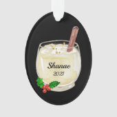 Eggnog Cup Gepersonaliseerde versiering Ornament (voorkant)