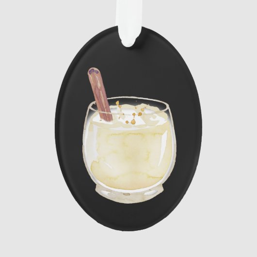 Eggnog Cup Gepersonaliseerde versiering Ornament (achterkant)