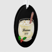 Eggnog Cup Gepersonaliseerde versiering Ornament (voorkant)