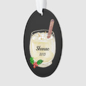 Eggnog Cup Gepersonaliseerde versiering Ornament (voorkant)