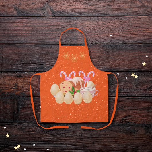 Eggnog en andere lekkernijen sinaasappel schort