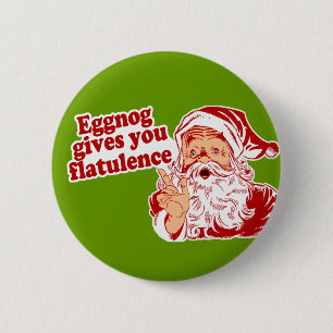 Eggnog geeft je flauwte ronde button 5,7 cm