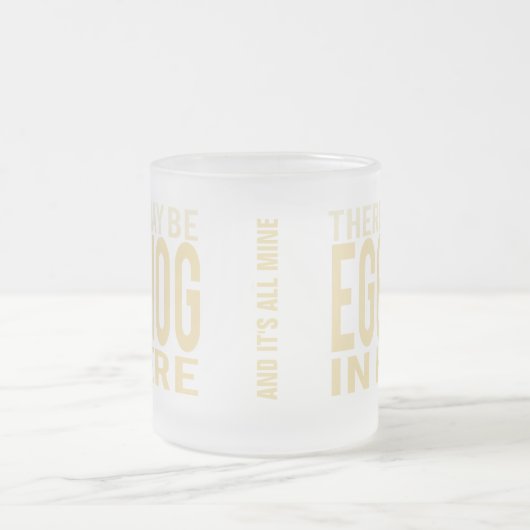Eggnog in Here Funny Frosted Glass Mug (Centre)