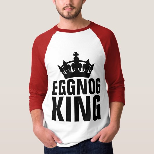 EGGNOG KING, T-shirts de Noël pour hommes amusants (Devant)