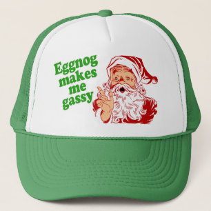Eggnog Makes Santa Fart Trucker Pet
