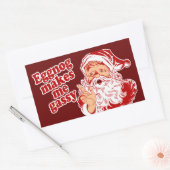 Eggnog Makes Santa Gassy Rechthoekige Sticker (Envelop)