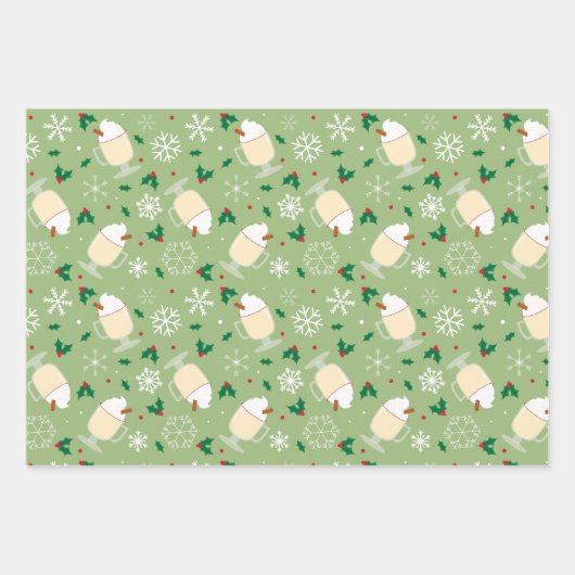Eggnog Pattern Inpakpapier Vel (Voorkant 3)