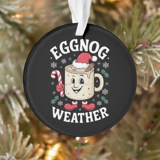 Eggnog Weer Kerst Retro Kerstmis Ornament (Boom)