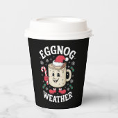 Eggnog Weer Kerst Retro Kerstmis Papieren Bekers (Voorkant)