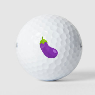 Eggplant Emoji Afgedrukt Golfballen