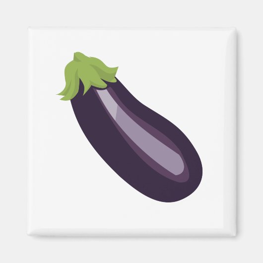 Eggplant Emoji Magneet (Voorkant)