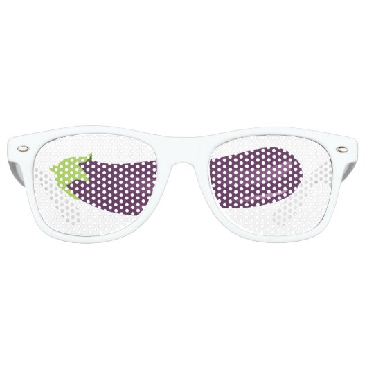 Eggplant emoji retro zonnebril (Voorkant)