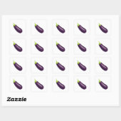 Eggplant Emoji Square Sticker (Vel)