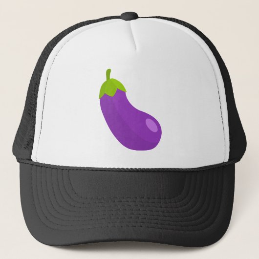 Eggplant Emoji Trucker Pet (Voorkant)