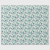 Eggplant en Broccoli Vegetable Pattern Cadeaupapier (Vlak)