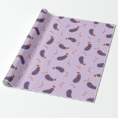 eggplant kermas cadeaupapier (Uitgerold)