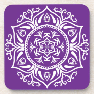 Eggplant Mandala Bier Onderzetter