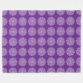 Eggplant Mandala Fleece Deken (Voorkant (Horizontaal))
