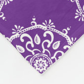 Eggplant Mandala Fleece Deken (Hoek)