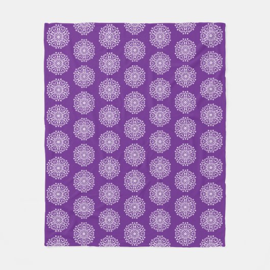 Eggplant Mandala Fleece Deken (Voorkant)
