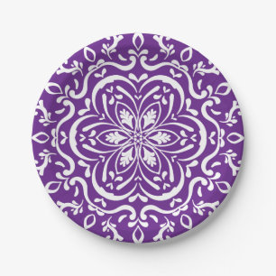 Eggplant Mandala Papieren Bordje
