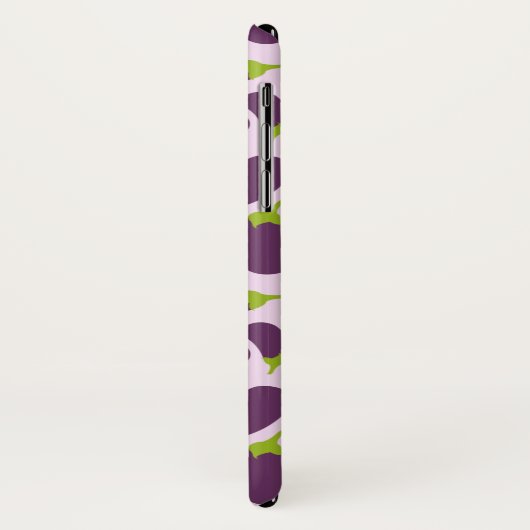 Eggplant Paars plantaardig ontwerp Case-Mate iPhone Case (Achterkant/links)