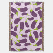 Eggplant Paars plantaardig ontwerp Deken (Voorkant Verticaal)