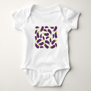 Eggplant Paars plantaardig ontwerp Romper