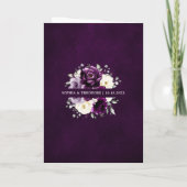Eggplant Paars Plum Ivory White Floral Wedding (Achterkant)