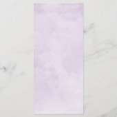 Eggplant Paars Plum Ivory White Floral Wedding Menu (Achterkant)