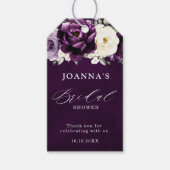 Eggplant Paars Plum Ivory White Vrijgezellenfeest Cadeaulabel (Voorkant)