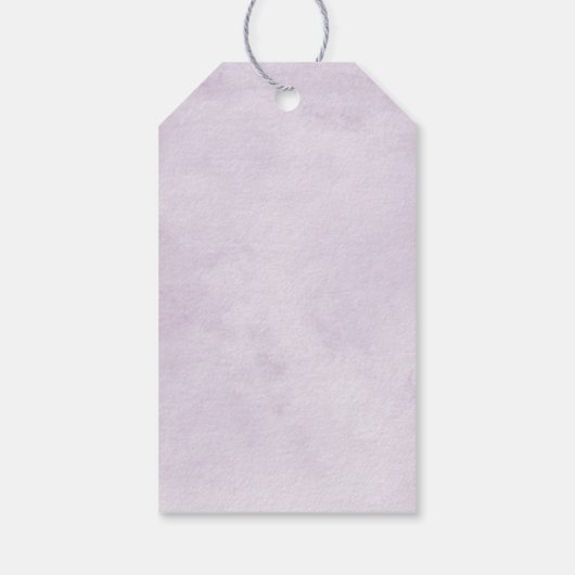 Eggplant Paars Plum Ivory White Weduwschap Welkom Cadeaulabel (Achterkant)