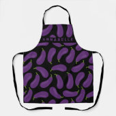Eggplant Pattern Personaliseert Apron Schort (Voorkant)