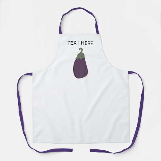 Eggplant Vector Apron Schort (Voorkant)