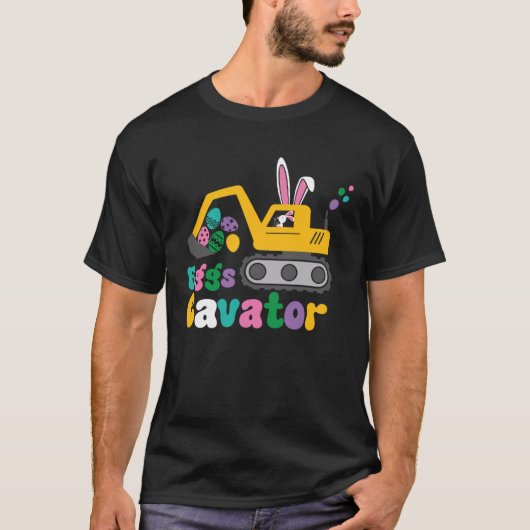 Eggs Cavator Easter Bunny Excavator Cute Hunting E T-shirt (Voorkant)