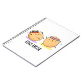 Eggs-ercise Funny Aerobic Eggs Pun Notitieboek (Linkerzijde)