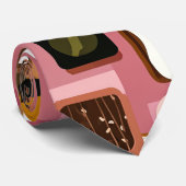 Eggs on Toast Pattern Tie – Fun Breakfast Food Ill Stropdas (Opgerold)