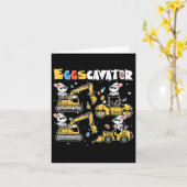 Eggscavator Easter eiershuntconstructietransport Kaart (Gele Bloem)