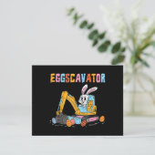 Eggscavator Easter eiershuntconstructietransport Kaart (Staand voorkant)