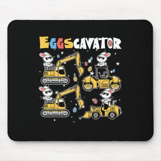 Eggscavator Easter eiershuntconstructietransport Muismat (Voorkant)