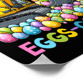 Eggscavator Easter eiershuntconstructietransport Poster (Hoek)