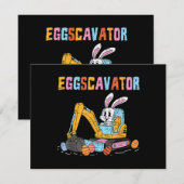 Eggscavator Easter eiershuntconstructietransport Save The Date (Voorkant / Achterkant)