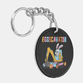 Eggscavator Easter eiershuntconstructietransport Sleutelhanger (Voorkant Links)