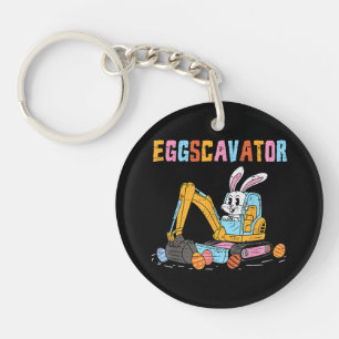 Eggscavator Easter eiershuntconstructietransport Sleutelhanger