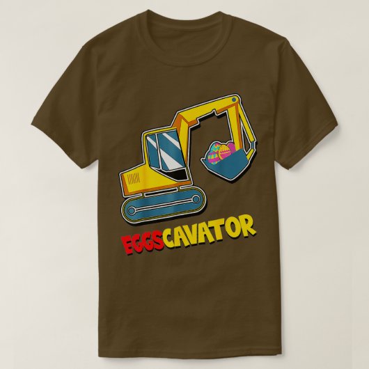 EggsCavator Easter Excavator Hunting Egg Boys Kind T-shirt (Design voorkant)