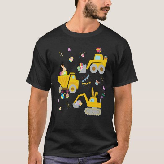 EggsCavator Excavator Hunting Egg Easter Construct T-shirt (Voorkant)